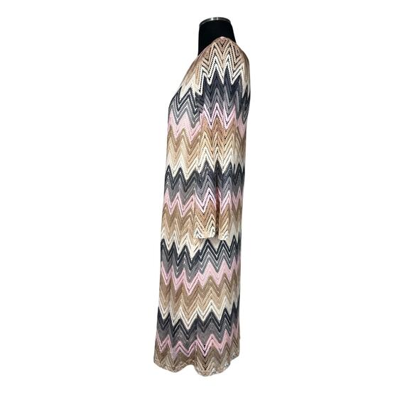 Tacera Unconditional Lace Overlay Bell Sleeve Crochet Dress Sz L Party Cocktail - Picture 5 of 13